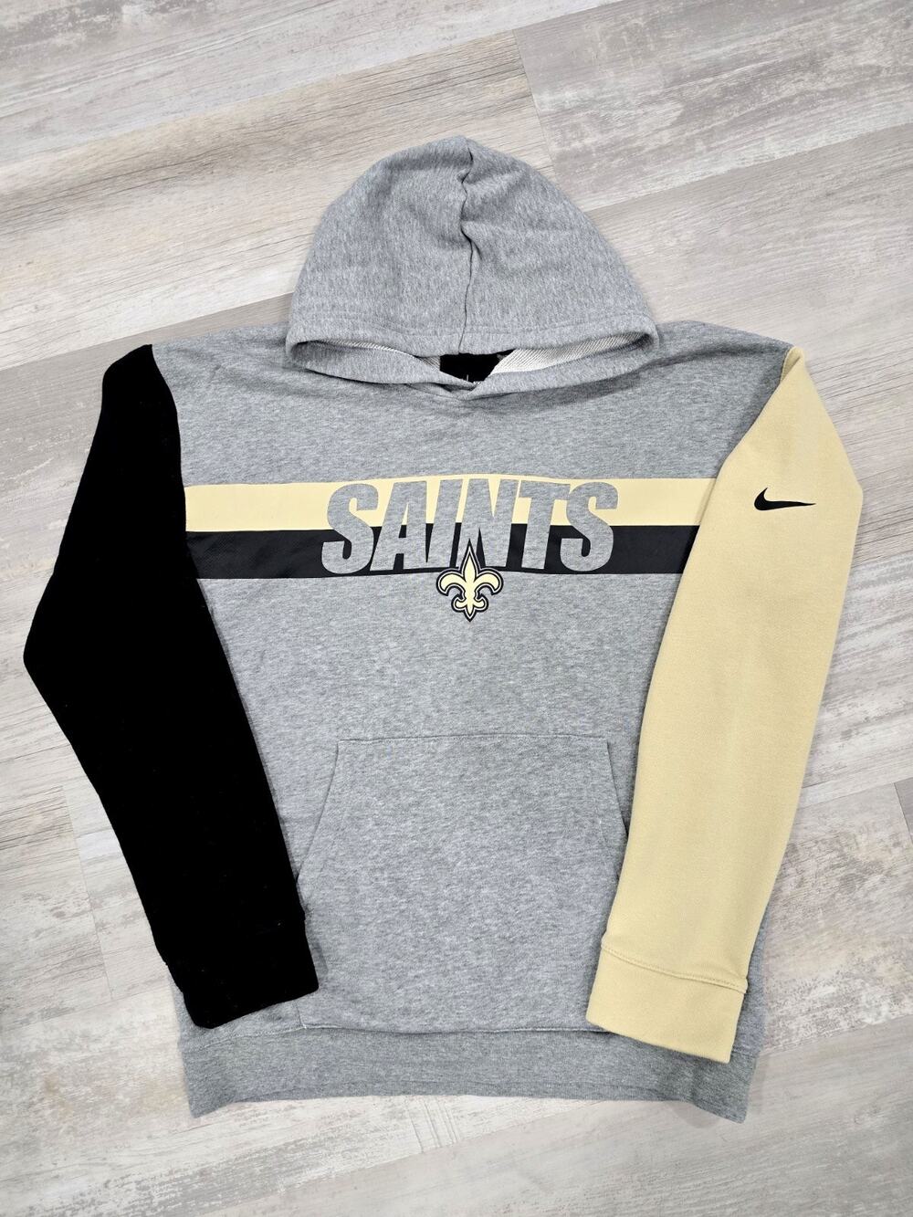 New Orleans Saints Hoodie Youth XL (18/20) Gray Pullover NFL Nike